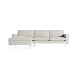 New Standard Sofa with Chaise Sofa BluDot Left Maharam Mode in Clavicle - White Legs 