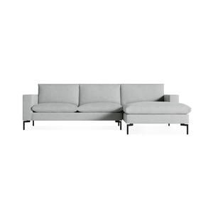 New Standard Sofa with Chaise Sofa BluDot Right Maharam Mode in Intaglio - Black Legs 