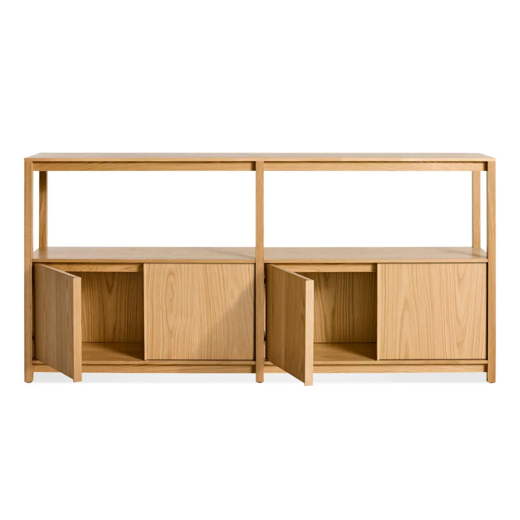 Open Plan Small Large Bookcase with Storage