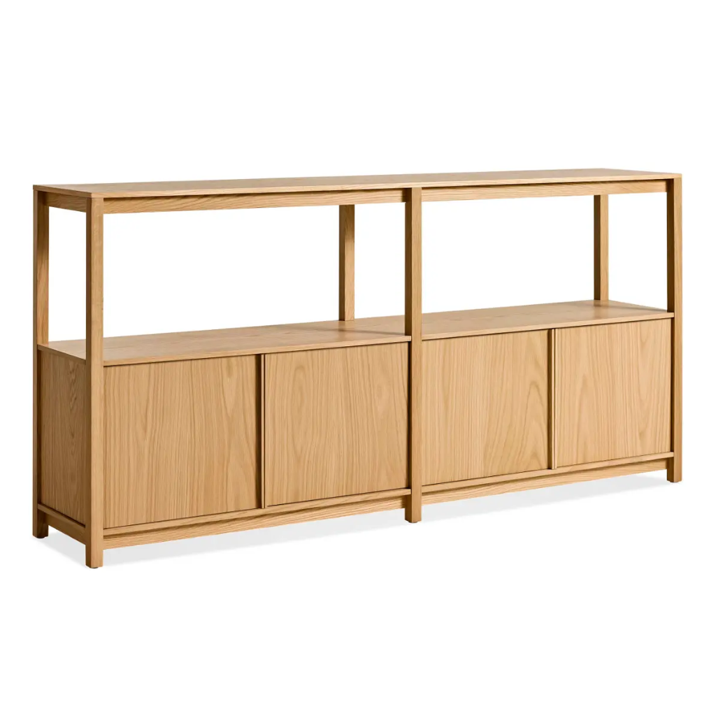 Open Plan Small Large Bookcase with Storage