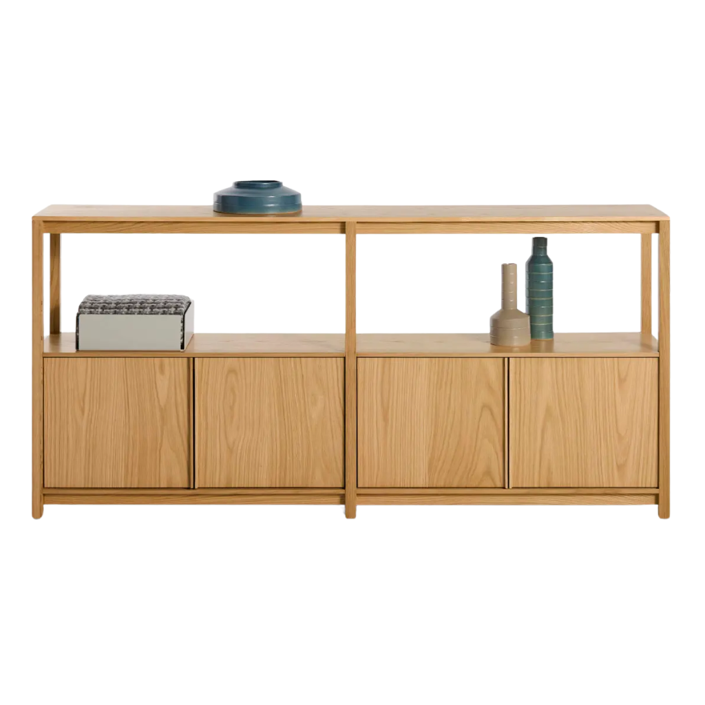 Open Plan Small Large Bookcase with Storage