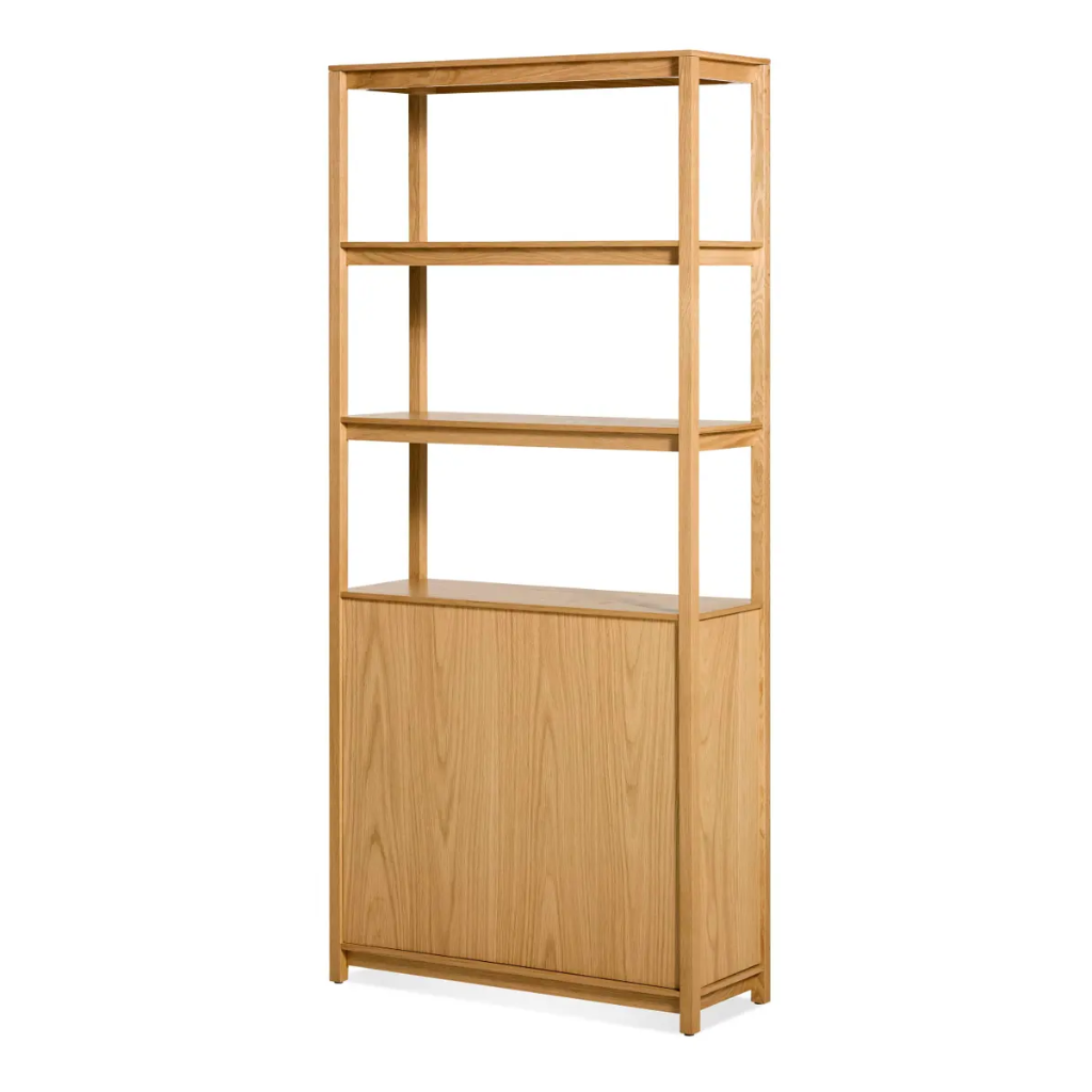 Open Plan Tall Bookcase with Storage