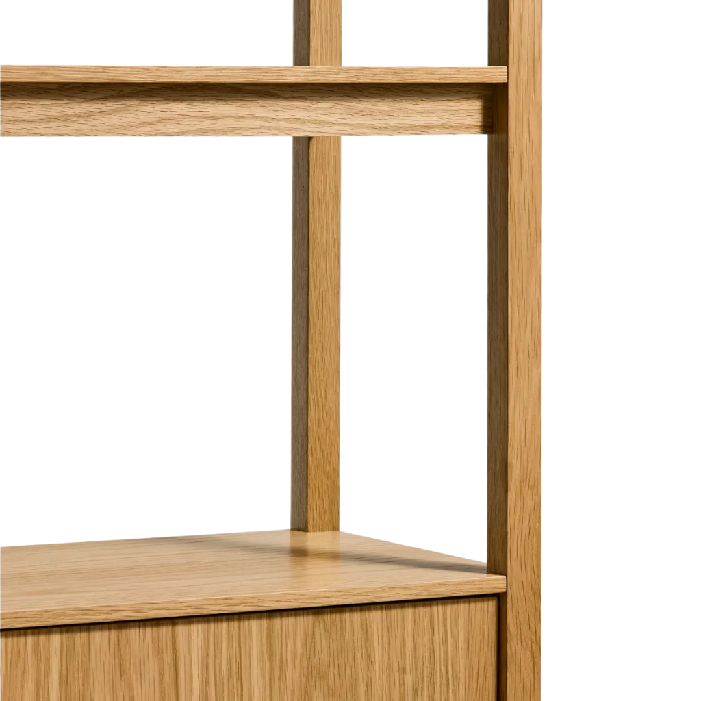 Open Plan Tall Bookcase with Storage