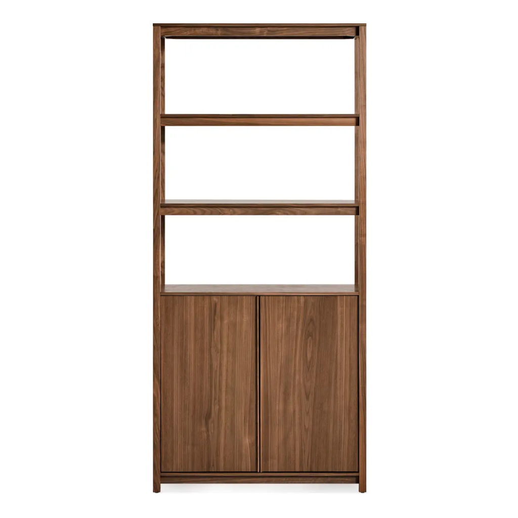 Open Plan Tall Bookcase with Storage