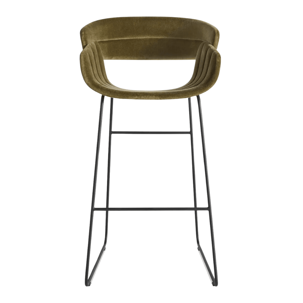 Racer Barstool Stools BluDot Moss Velvet 