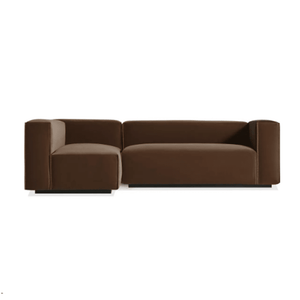 Cleon Small Sectional Sofa Sofa BluDot Coffee Velvet Right 