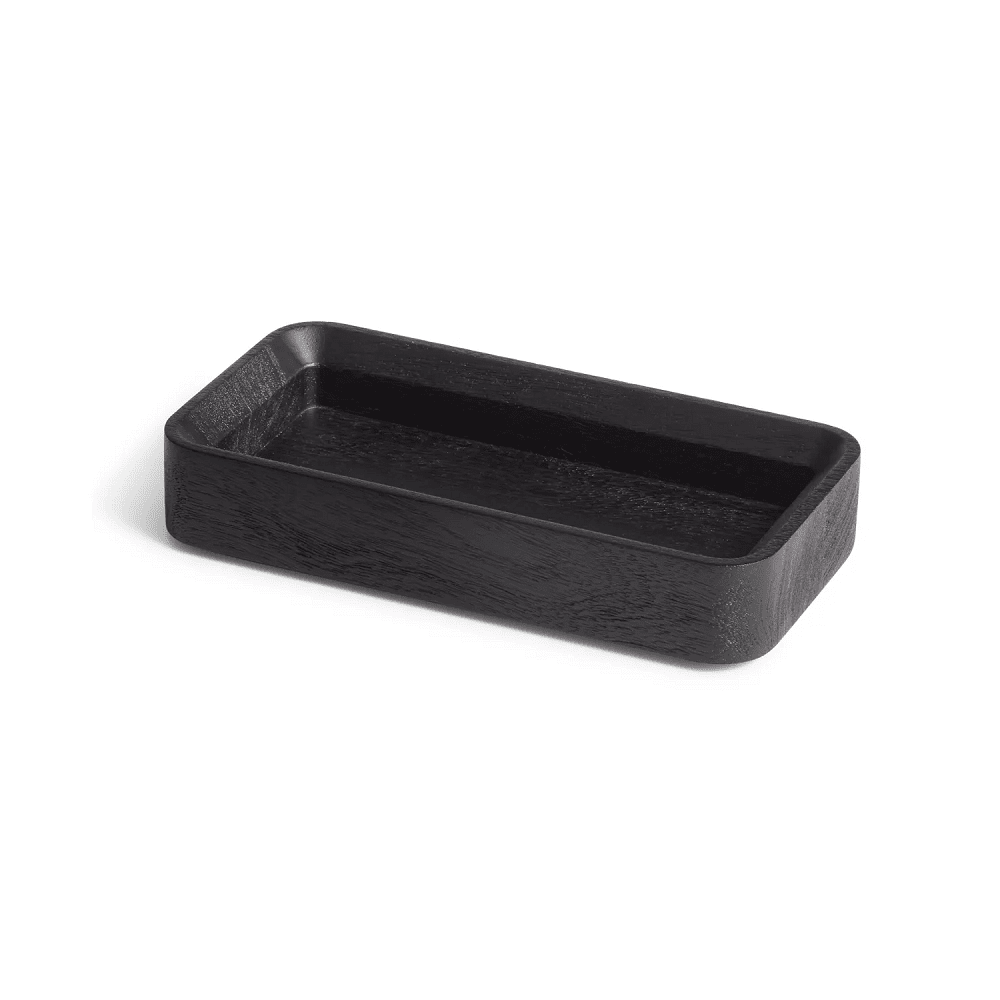 Square One Stacking Tray Tray BluDot Large Black-Stained Acacia 