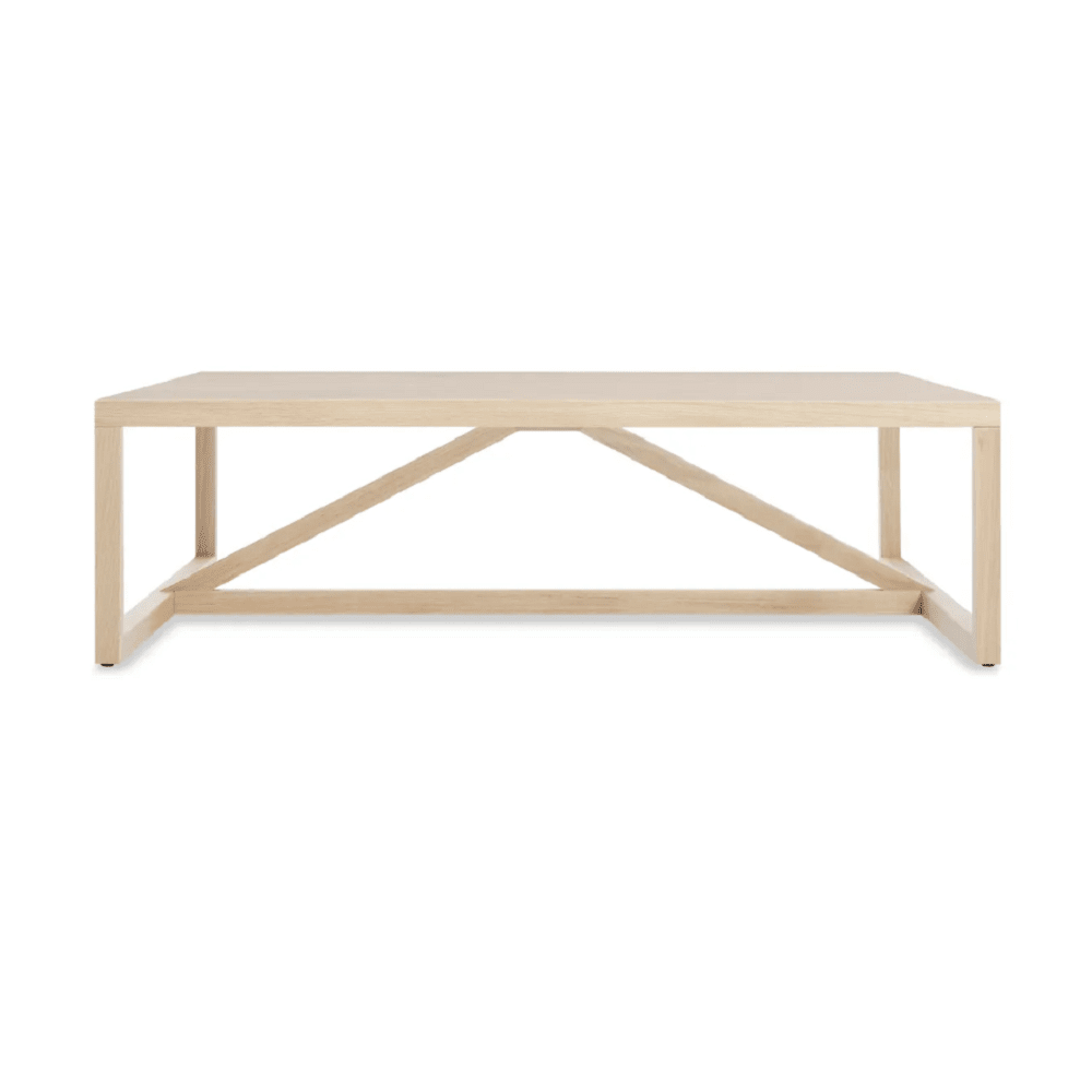 Strut Square Coffee Table Coffee Tables BluDot Whitewashed Ash 