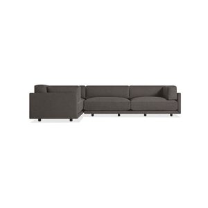 Sunday L Sectional Sofa sofa BluDot Kelso Charcoal Right 