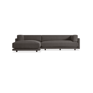 Sunday Small Sofa with Chaise Sofa BluDot Kelso Charcoal Left Chaise 