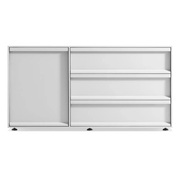 Superchoice 1 Door / 3 Drawer Credenza storage BluDot White 