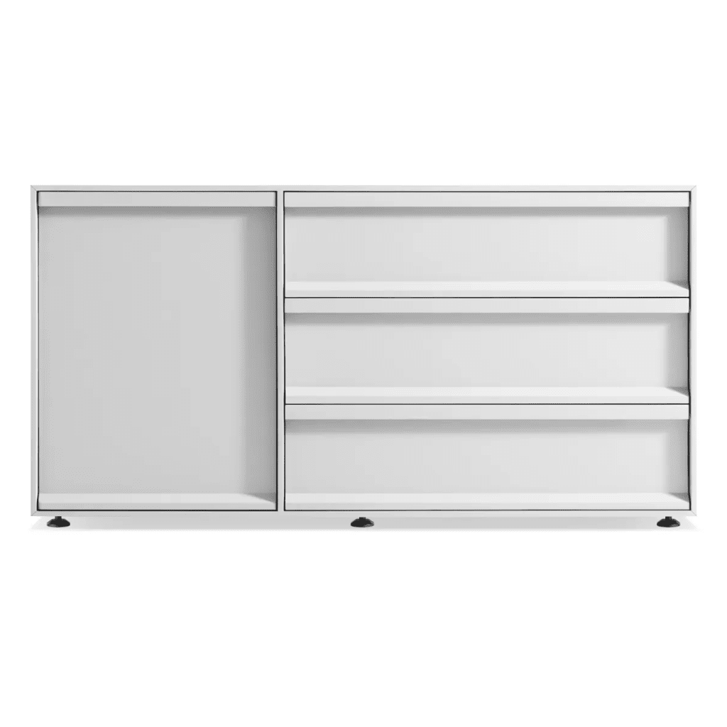 Superchoice 1 Door / 3 Drawer Credenza storage BluDot White 
