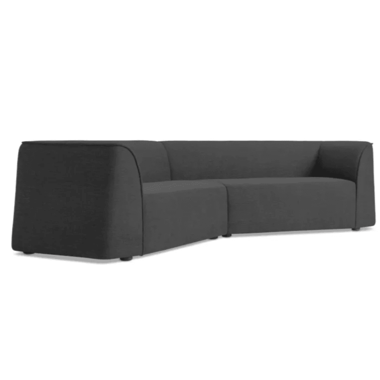 Thataway Small Angled Sectional Sofa sofa BluDot Makada Charcoal 