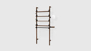 Gus Modern Branch-1 Display Unit — Walnut Uprights Black Brackets Walnut Shelves