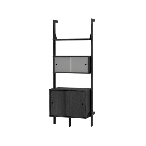 Gus Modern Branch-1 Multi Storage Unit — Black Uprights Black Brackets Black Shelves