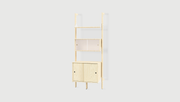 Gus Modern Branch-1 Multi Storage Unit — Blonde Uprights White Brackets Blonde Shelves