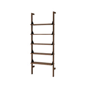 Gus Modern Branch-1 Shelving Unit — Walnut Uprights Black Brackets Walnut Shelves