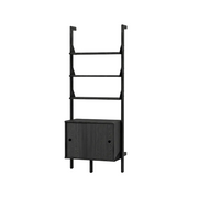 Gus Modern Branch-1 Storage Unit — Black Uprights Black Brackets Black Shelves