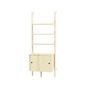 Gus Modern Branch-1 Storage Unit — Blonde Uprights White Brackets Blonde Shelves