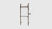 Gus Modern Branch-1 Wardrobe Unit — Walnut Uprights Black Brackets Walnut Shelves