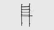Gus Modern Branch-1 Display Unit — Black Uprights Black Brackets Black Shelves