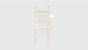Gus Modern Branch-1 Display Unit — Blonde Uprights White Brackets Blonde Shelves