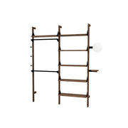 Gus Modern Branch-2 Display Unit — Walnut Uprights Black Brackets Walnut Shelves