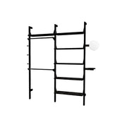 Gus Modern Branch-2 Display Unit — Black Uprights Black Brackets Black Shelves