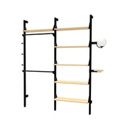Gus Modern Branch-2 Display Unit — Black Uprights Black Brackets Blonde Shelves