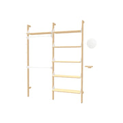 Gus Modern Branch-2 Display Unit — Blonde Uprights White Brackets Blonde Shelves