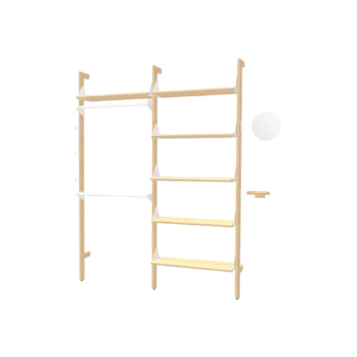 Gus Modern Branch-2 Display Unit — Blonde Uprights White Brackets Blonde Shelves