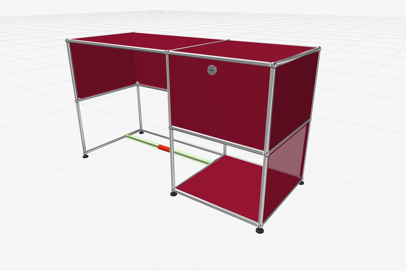 Custom USM Unit -  Sinziana Eckner 29.13"x 49.21" - RUBY RED