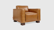 Cabot Chair lounge chair Gus Modern Tucson Sienna Leather 