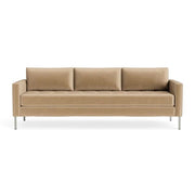 Paramount 95" Sofa Sofa BluDot Camel Velvet Stainless Steel 