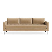 Paramount 95" Sofa Sofa BluDot Camel Velvet Metal 