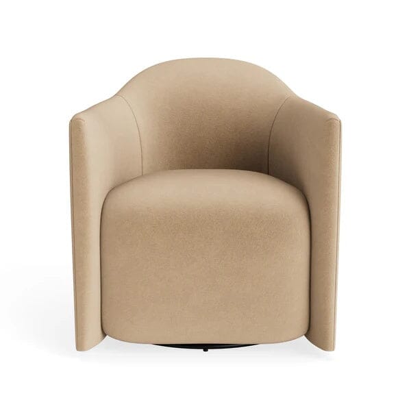 About Face Swivel Lounge Chair lounge chair BluDot Camel Leather 