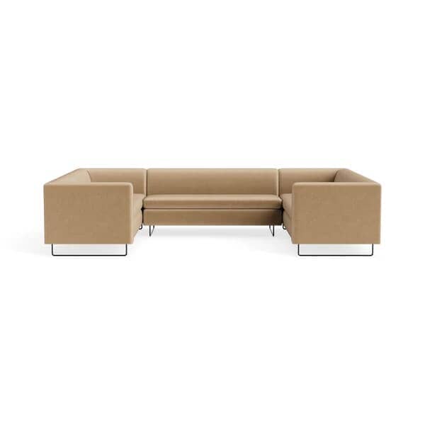 Bonnie and Clyde U-Shaped Sectional Sofa Sofa BluDot Camel Velvet 