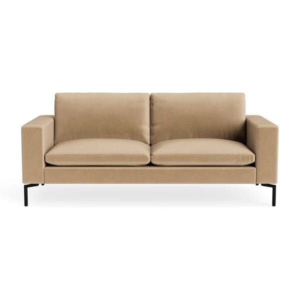 New Standard 78" Sofa Sofa BluDot Camel Velvet - Black Legs 