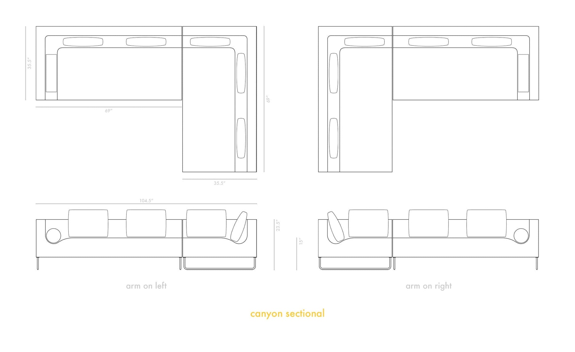 Canyon Sectional Sofa Sofa Bensen 