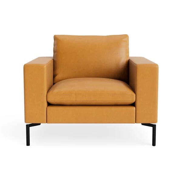New Standard Lounge Chair lounge chair BluDot Canyon Leather - Black Legs 