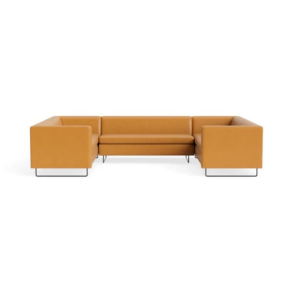 Bonnie and Clyde U-Shaped Sectional Sofa Sofa BluDot Canyon Leather 