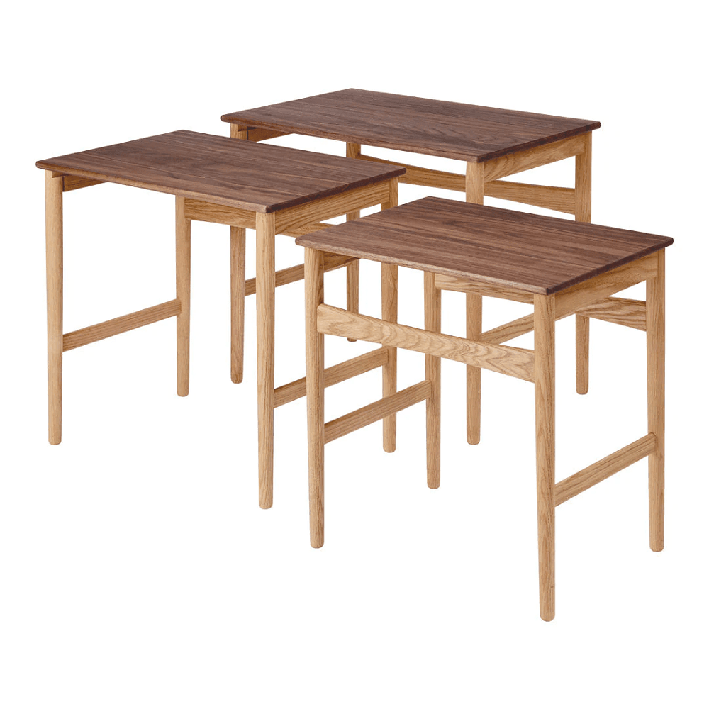 CH004 Nesting Tables Tables Carl Hansen Oak/Walnut - Oil 