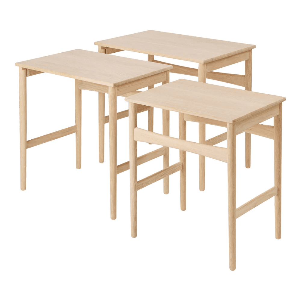 CH004 Nesting Tables Tables Carl Hansen Oak - White Oil 