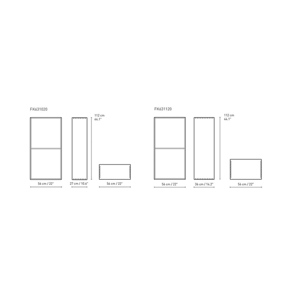 FK63 Four Section Upright Bookcase - CA Modern Home