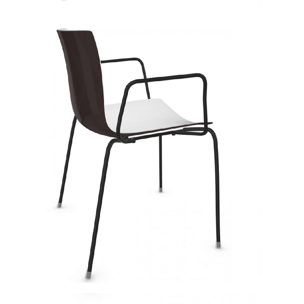 Catifa 46 Four Leg Polypropylene Bi-color Armchair Side/Dining Arper 