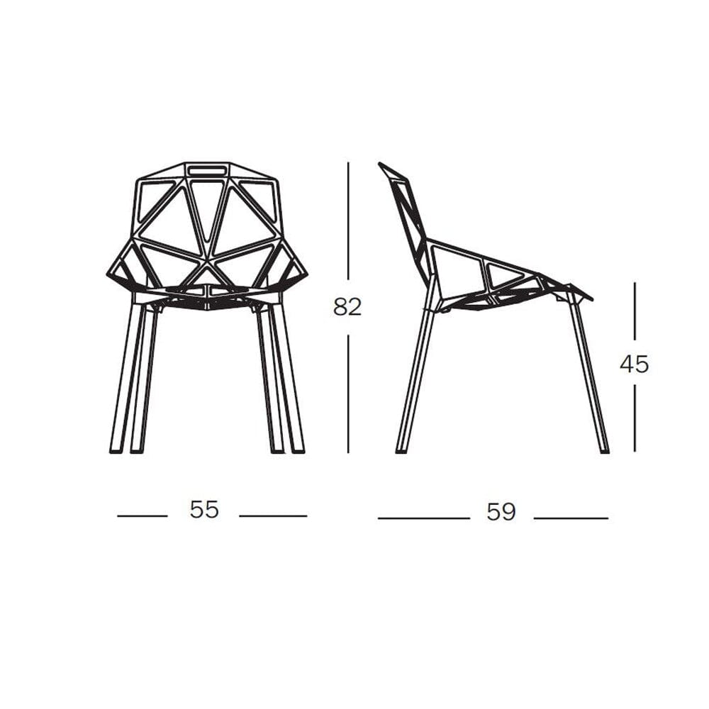 magis chair one with 4 star base 2-pack by Konstantin Grcic from Magis CA Modern Home