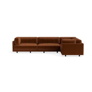 Sunday L Sectional Sofa sofa BluDot Copper Velvet Left 