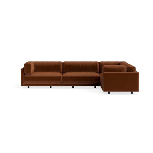 Sunday L Sectional Sofa sofa BluDot Copper Velvet Left 