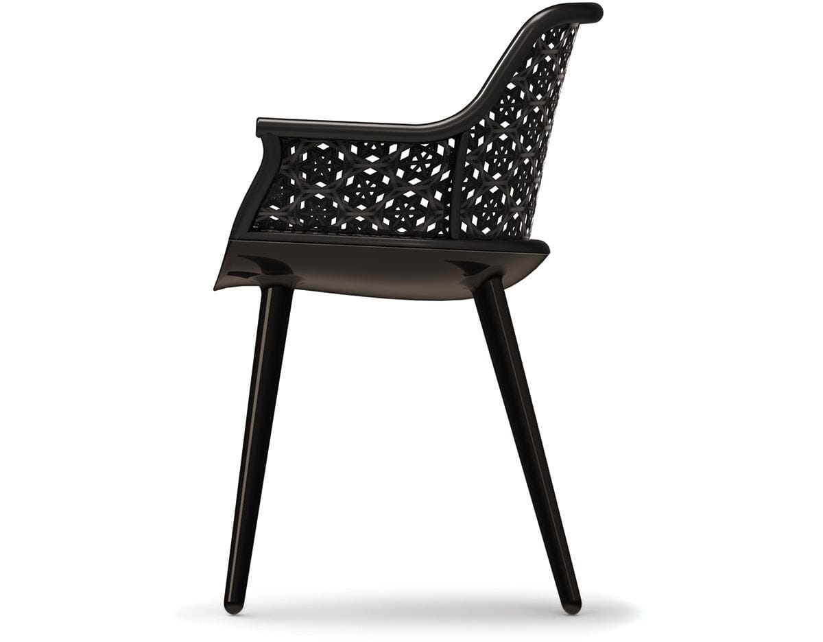 Cyborg Elegant Armchair With Wicker Back Side/Dining Magis 