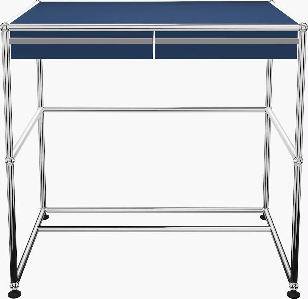 USM Haller Compact Desk Desks USM Steel Blue 